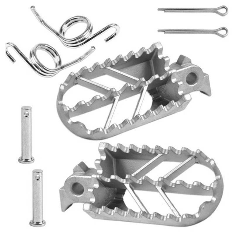 

Передняя Подножка для мотоцикла 6X, серебристая Подножка для Honda Kawasaki Yamaha, мотоциклетные педали, аксессуары для мотоциклов