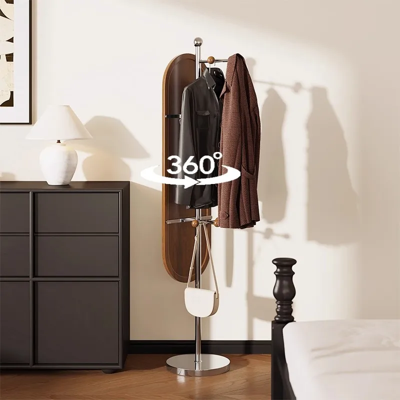 Full-length mirror Floor-to-ceiling household rotating vertical coat rack