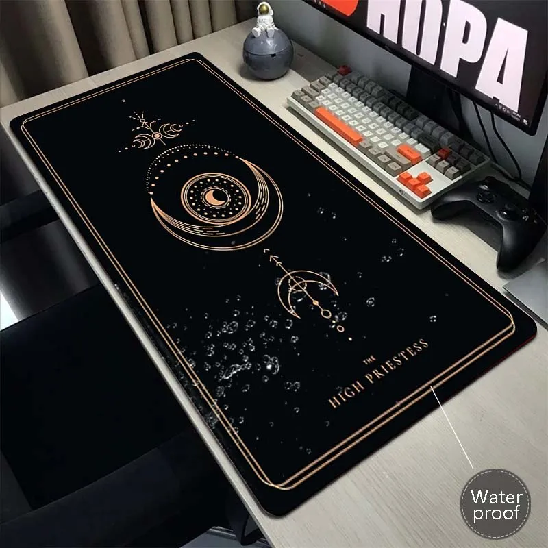 

Oversize Witches Moon Tarot Large Mouse Pad Gaming Mousepad Locking Edge Mouse Mat Game Keyboard Pads Rubber Waterproof Desk Mat