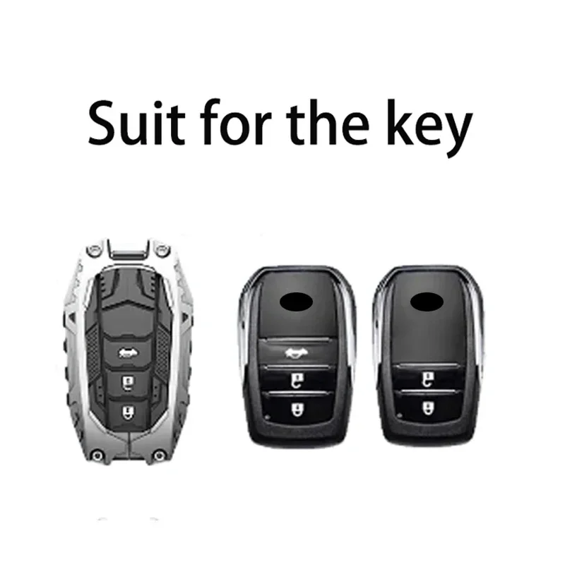 New Armor for Toyota Corolla Cross Yaris Sienna Venza Harrier Hilux Land Cruiser Alphard 2 3 Button Remote Car Key Case Cover