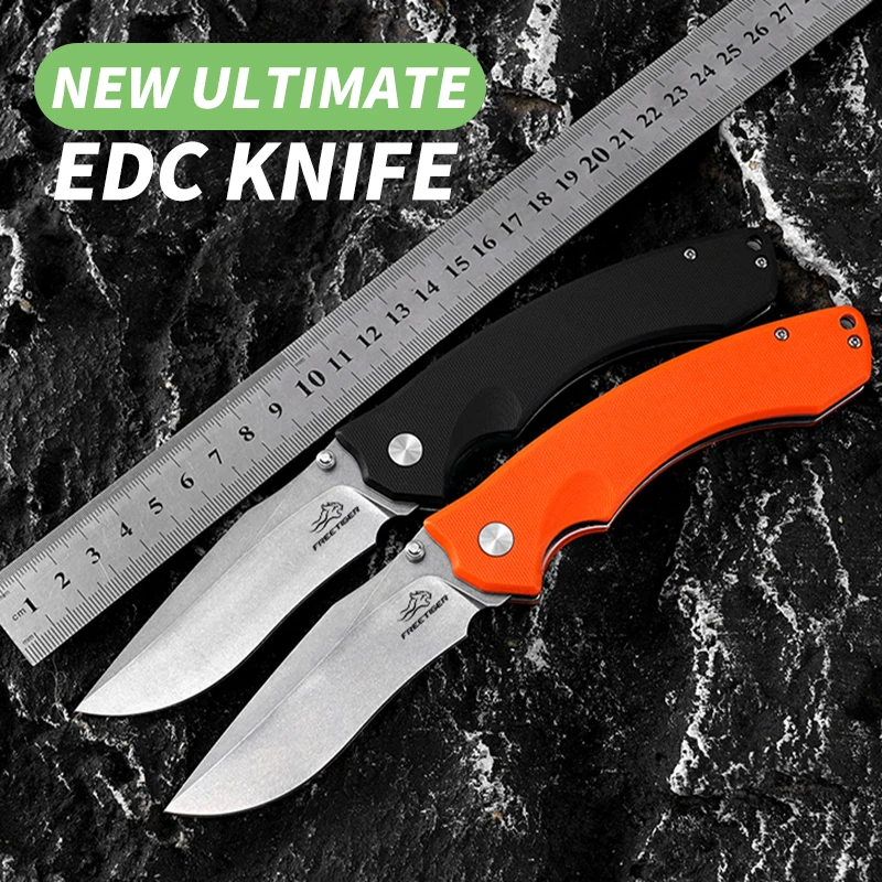 

FREETIGER D2 Складной нож с ручкой G10, карманный нож EDC для выживания, охоты, кемпинга, тактический ручной инструмент, ножи FT944