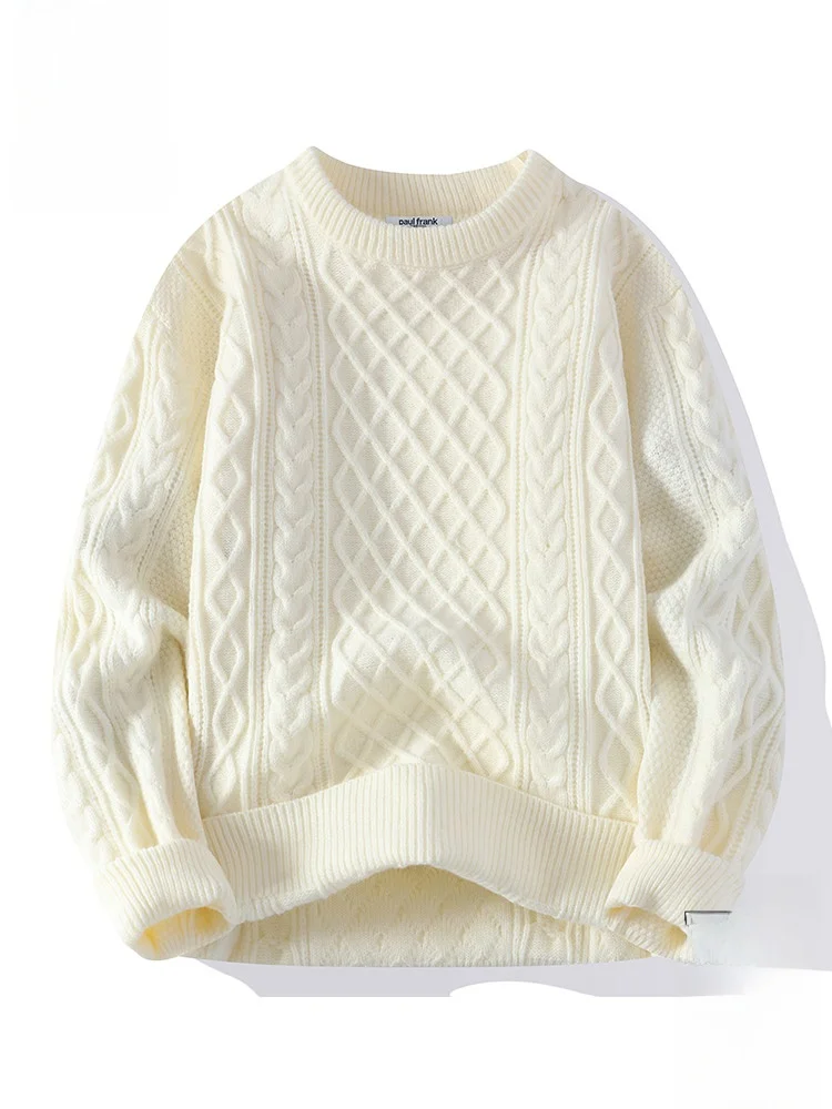 

Вязаный свитер Paul Frank M с круглым вырезом и принтом обезьяны, теплый, свободного кроя, повседневный, из полиэфирного волокна, осенне-зимнее пальто