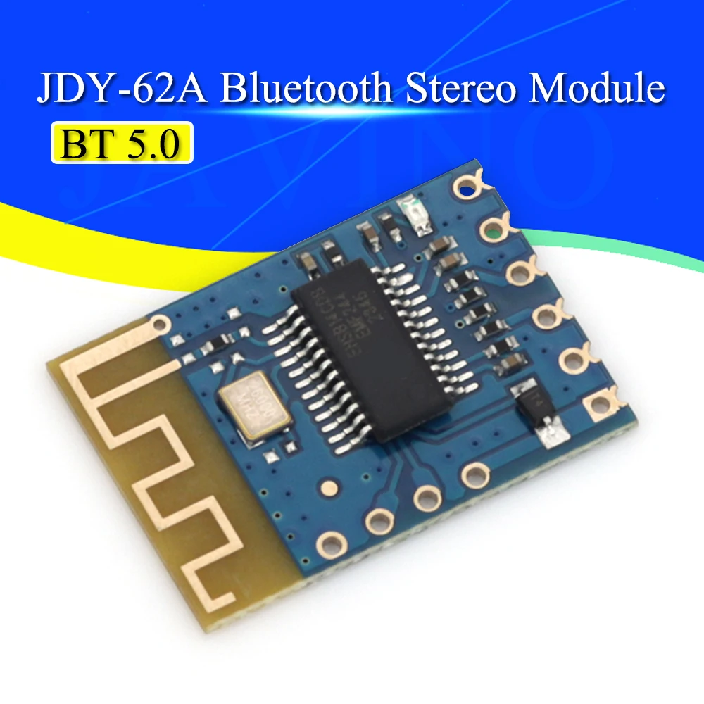 1/5/10 sztuk JDY-62A Mini kompatybilny z Bluetooth BLE 5.0 Stereo Audio bezprzewodowy moduł płyty JDY 62 dla androida IOS automatyczne uśpienie