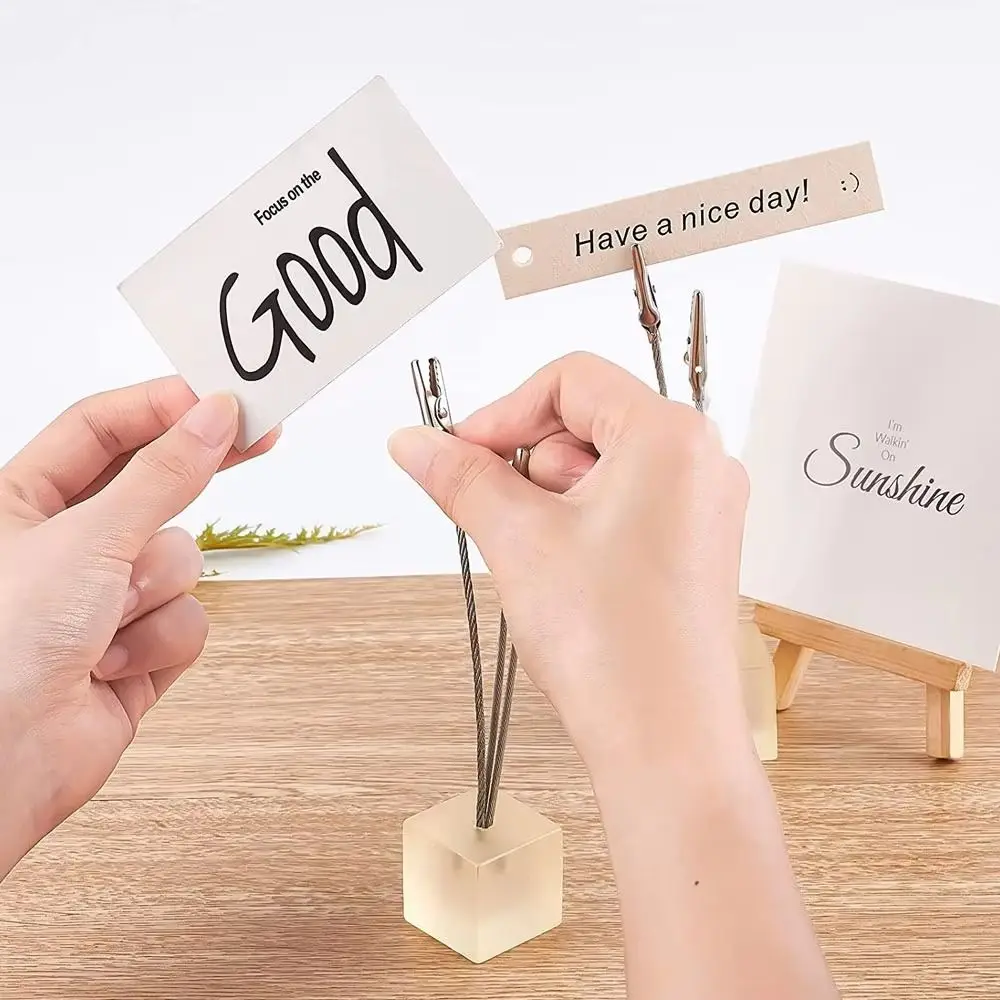 5PCS High Quality Flexible Hose Alligator Clip Three Head Multifunction Memo Clip Holder Table Number Stand Office