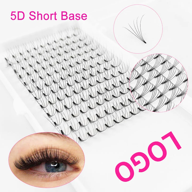 

Hot selling 5D Short Base Natural Curl Volume Lashes maquillage 5D Short Stem Individual Lashes Classic Eyelashes Extension