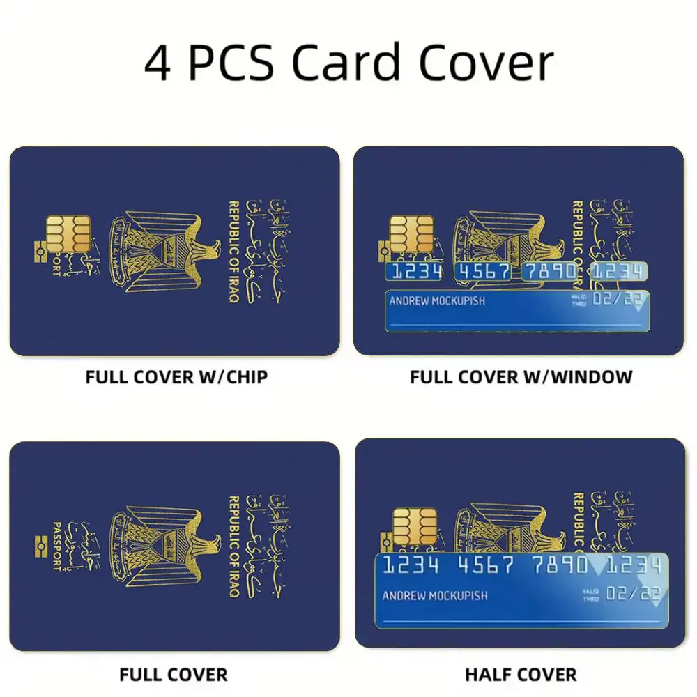 Iraq Passport Flag Map Badge Card Stickers For Debit Bank Credit Cards Metro Bus Pass Sticker Decoration Cover Skin