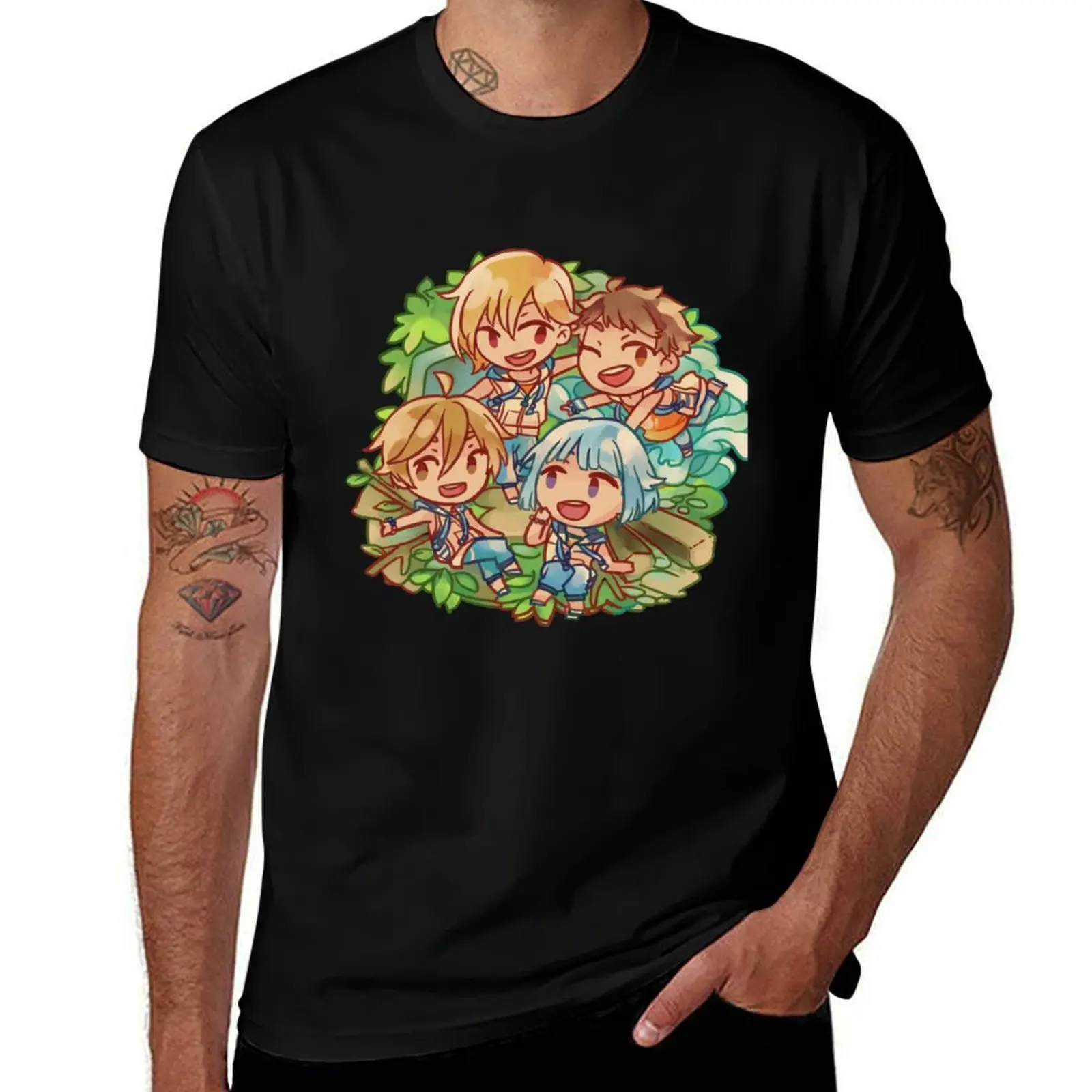 

Enstars Ra*bits Summer Camp T-Shirt Short sleeve tee anime stuff t shirts for men