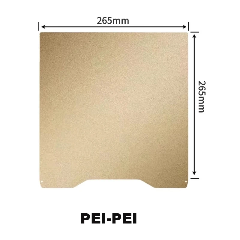 

For Creality Hi Build Plate Double Sided 265*265mm PEI PEO PET PEY Heat Bed Spring Steel Sheet For Creality Hi Combo