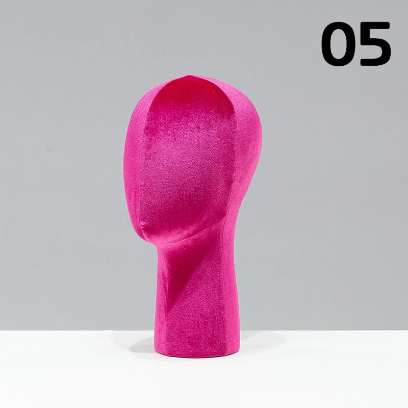 33 cm fluwelen mannequins hoofdprops voor sieradendisplay en reclamefotografie decor winkelcentrum raam hoed brilhouder - afbeelding 1