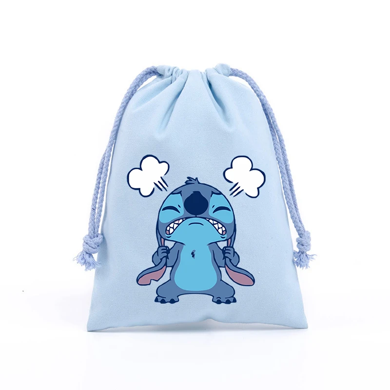 Stitch Disney Cute Gift Bag Drawstring Pockets Storage Bags Cartoon Drawstring SchoolBag Anime New Kids Birthday Kawaii Gifts