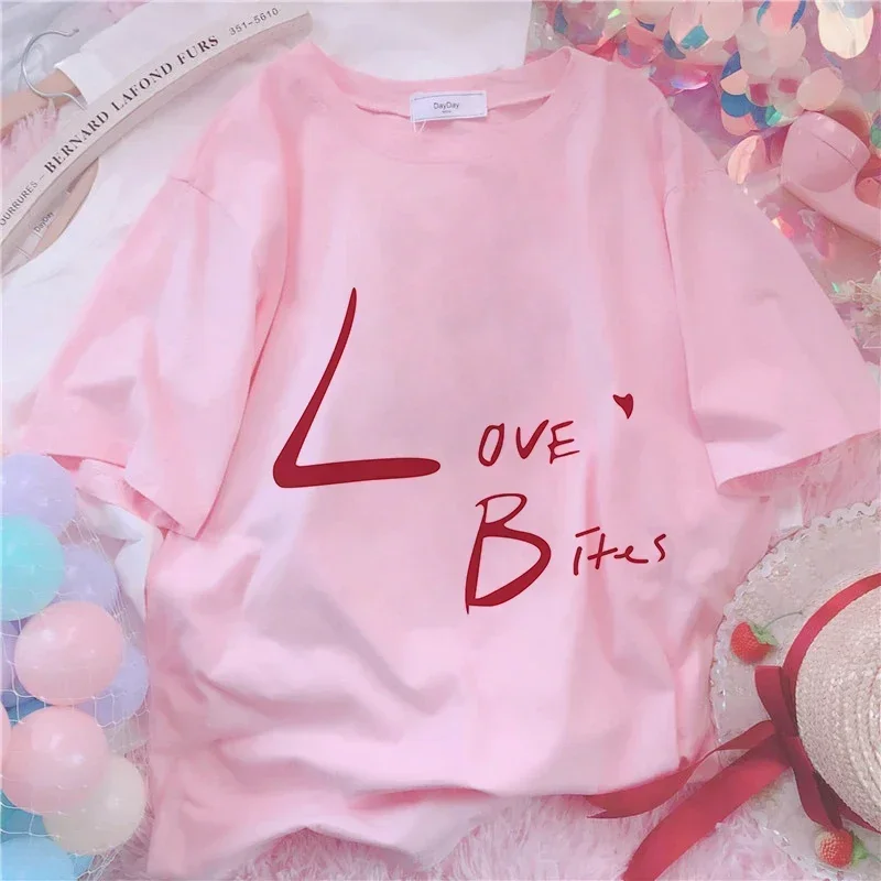 Cherry Kawaii Print T-shirt Women Clothes Harajuku Aesthetics Pink Tops Tshirt Kpop 2024 New Summer Fashion Y2k Female T Shirt