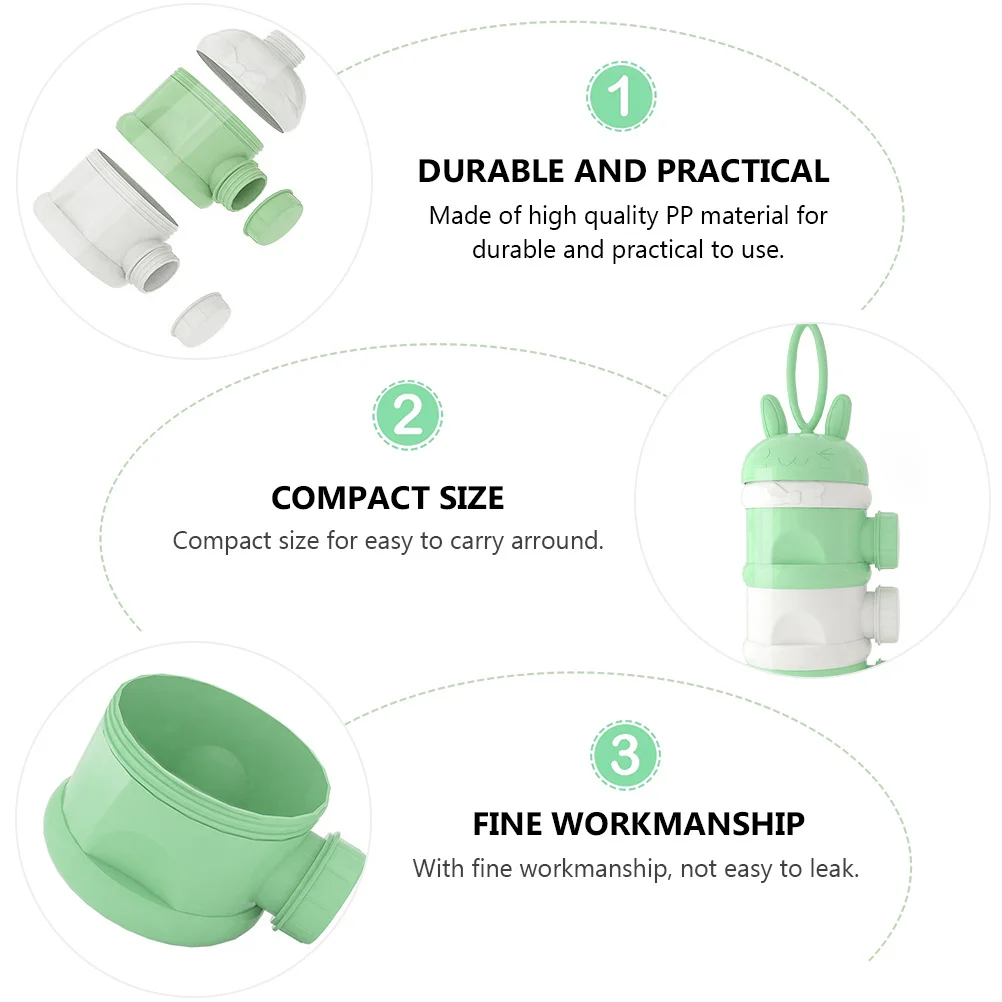 

Mini Milk Powder Box Portable Food Storage Container Durable Leak-Proof Sealed Baby Food Storage Milk Powder Dispenser
