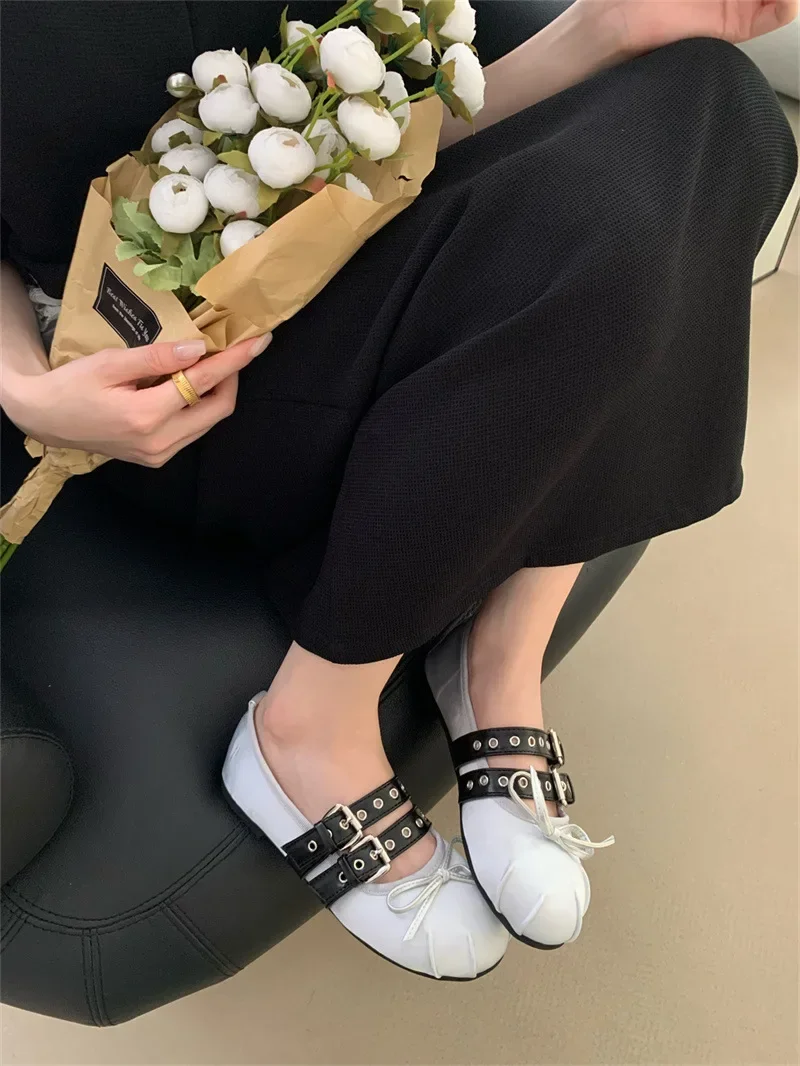 أنيقة الوردي تنوعا المرأة مساء أحذية 2025 جديد وصول أحذية مسطحة القاع القوس رئيس الباليه الشقق حذا فردي للسيدات مصمم #4