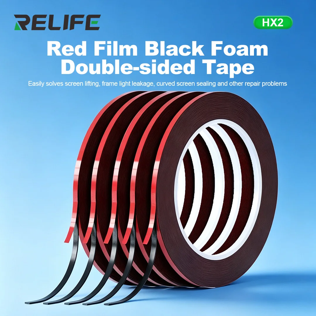 5PCS/BGA Relife HX1 Green/ HX2 Red Film Black Foam Double Tape Easily solving Screen Lifting and sealing/Frame Light Leakage