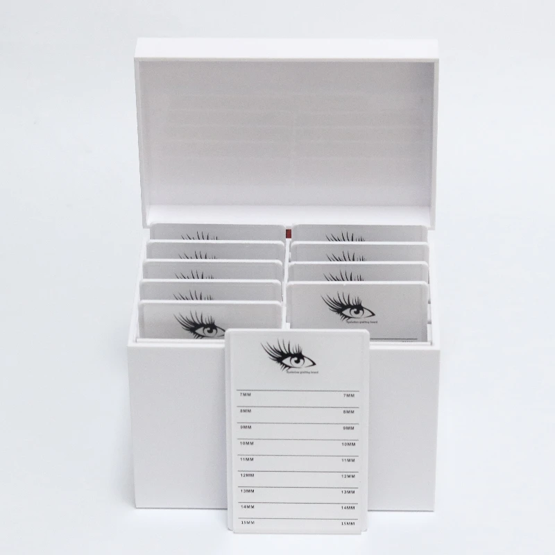 CNKESS wholesale Beauty Salon 10 Layers Acrylic Eyelash Extensions Storage Box Lash Tile Palette Box