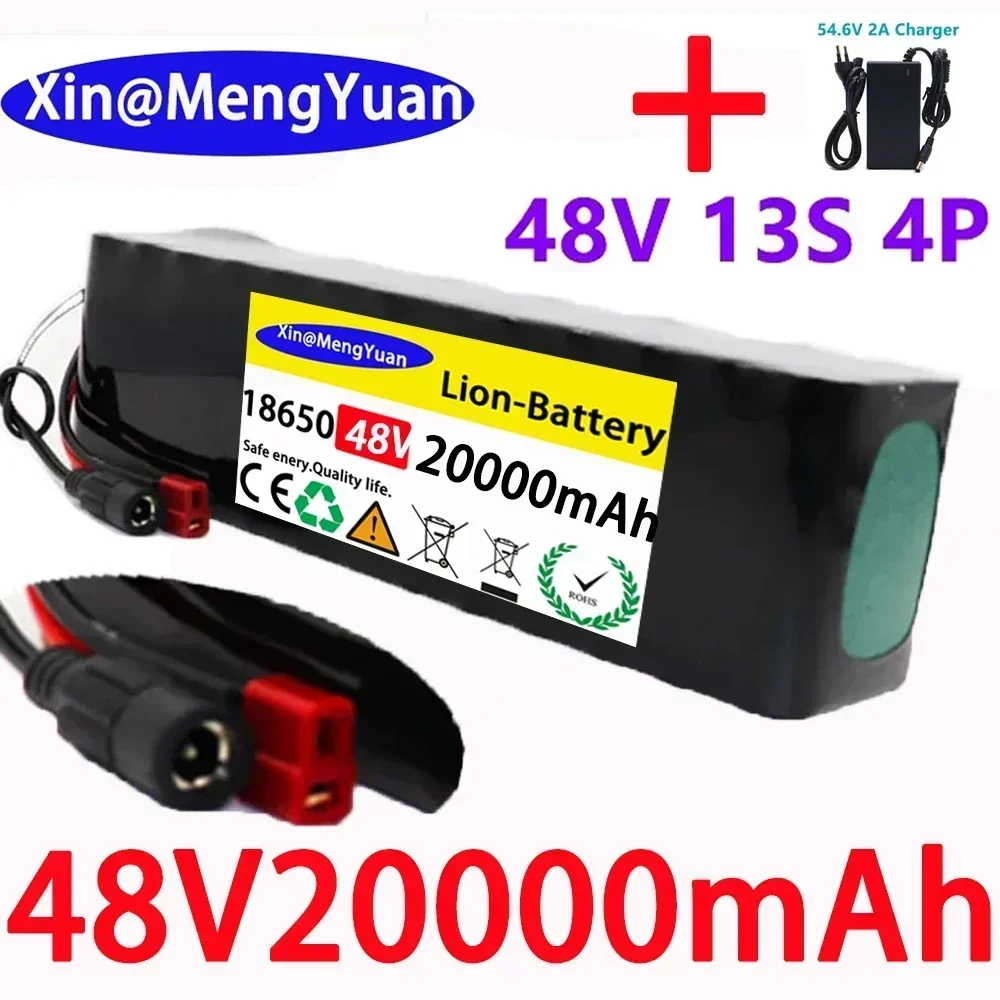 

48V Battery Pack Bateria 13S4P Electric Car 48V 14Ah Electric Bicycle 1000W Lithium Battery and 2A Charger