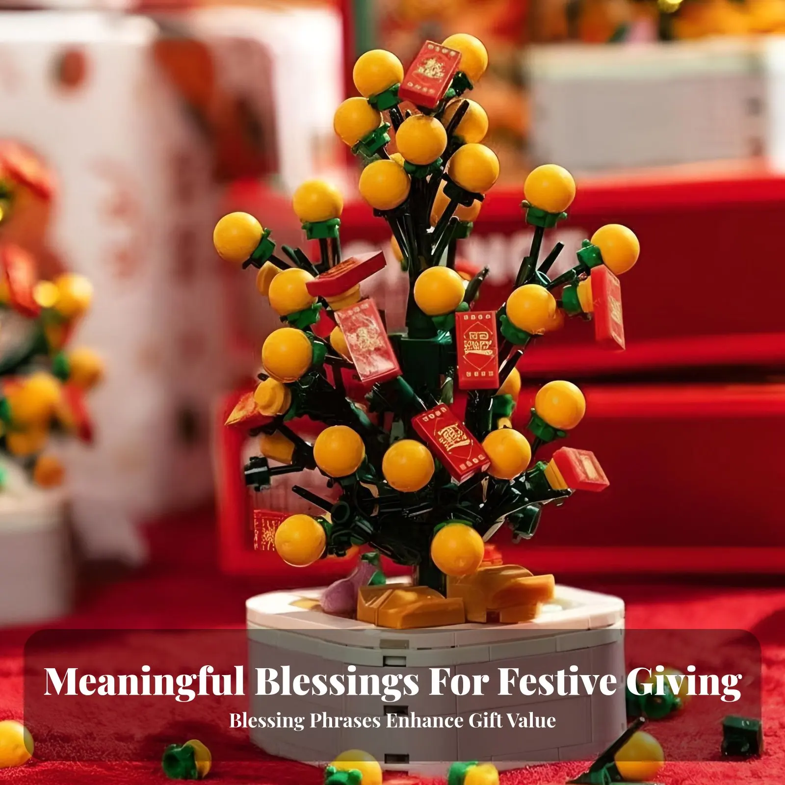 

Mini Flower Building Block Potted Plant Creative Desktop Decor, New Year Theme, DIY Assembly Gift for Teens