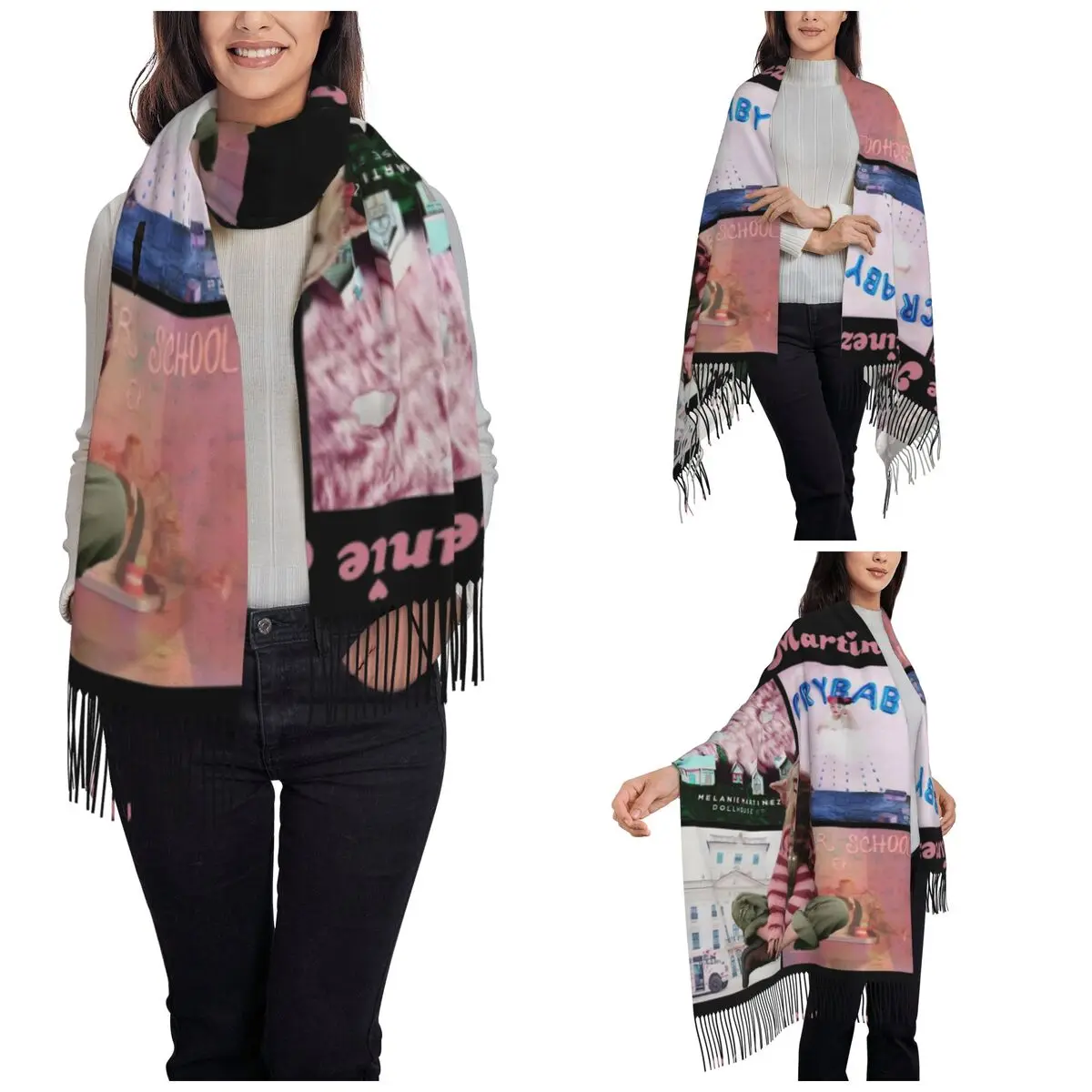 Melanie Martinez 2024 Tour Shawls Wraps Womens Winter Large Soft Scarf Neckerchief Shawl Scarves