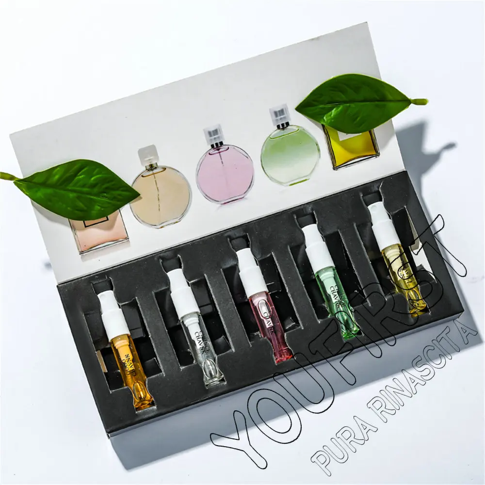 Mini Profumo Donna 15ml Confezione regalo 5 pezzi Set Pianta Profumo floreale Profumi De Mujer Originales Colonia Fragranza duratura Parfüm Damen