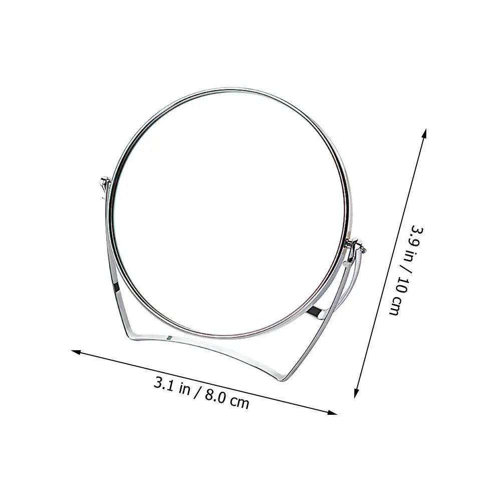 Miroir de maquillage de bureau rotatif, miroir métallique pliable, réflexion claire sans distorsion, pratique, facile à essuyer, parfait