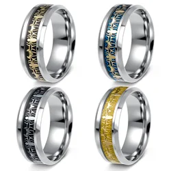 Stainless Steel Cool Spider Pattern Inlay Women Man Rings for Teens Boy Encourage Faith Gift Jewelry