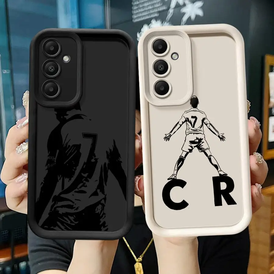 Custodia morbida per telefono Shell per Samsung Galaxy A35 A73 A55 A53 A25 A72 A71 A51 A54 A06 A15 A52 Cartoon Player No 7