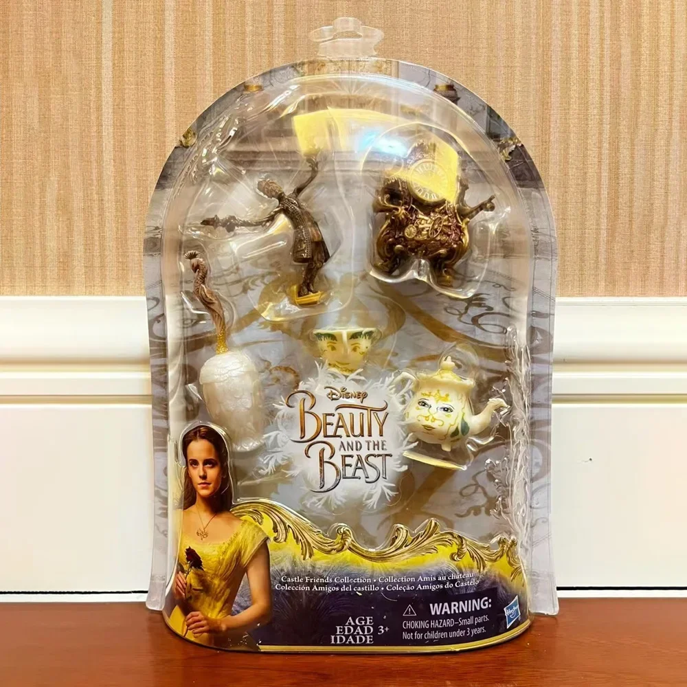 ديزني الأميرة الجمال والوحش شخصيات صغيرة الجدول الحلي جرس السيدة بوتس لوميير كوجسورث نموذج لعب الاطفال لعبة هدية