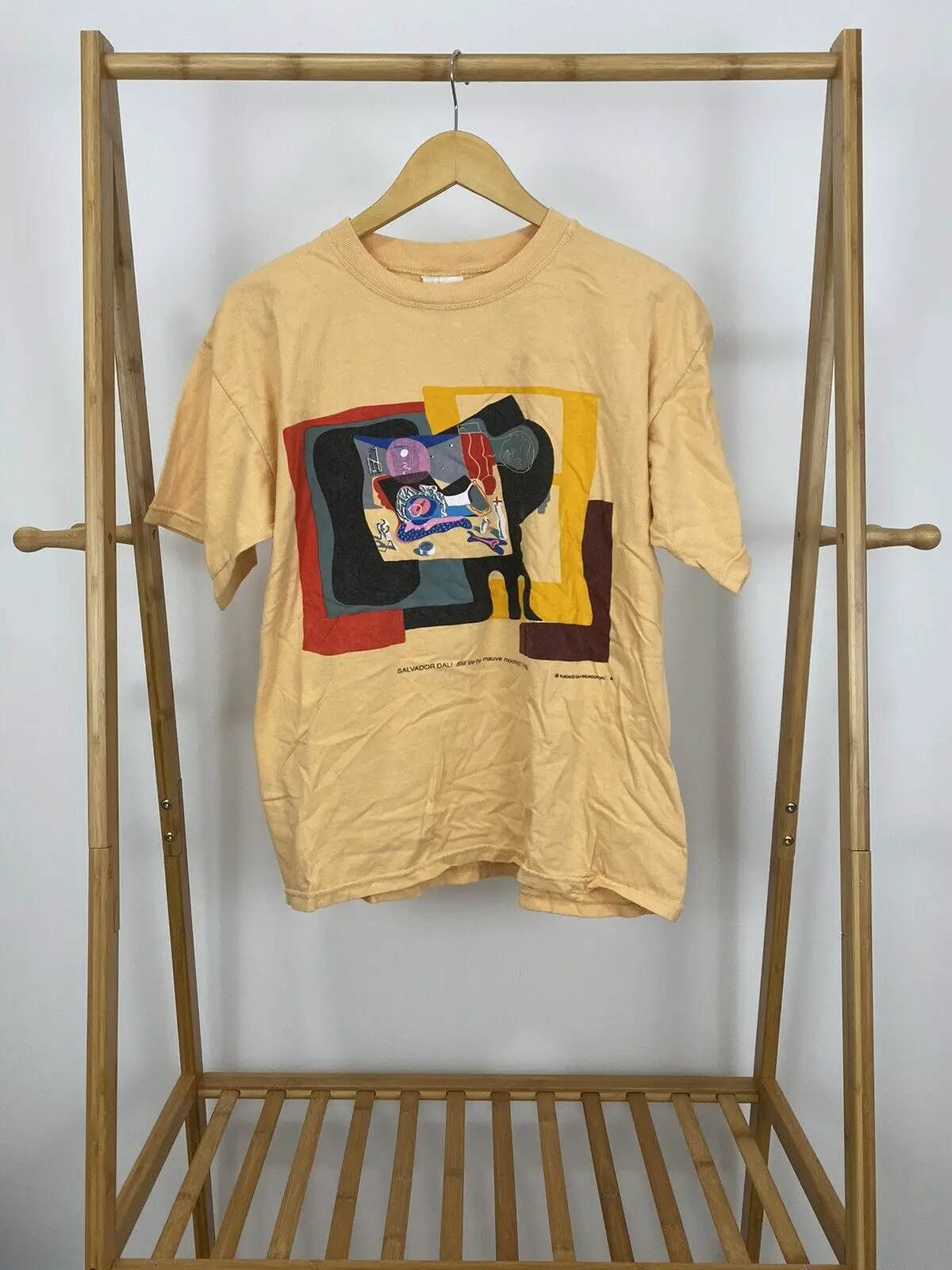 RARE VTG 90s Salvador Dali Still Life By Mauve Moonlight T-Shirt Casual O-Neck Tee Shirts Streetwear