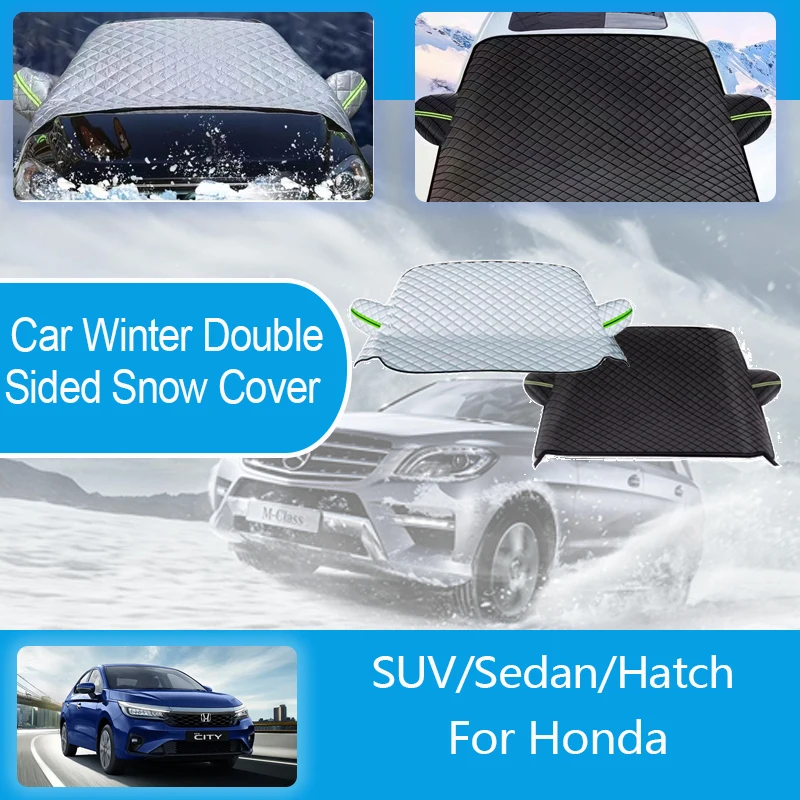 

Car Winter Snow Ice Shields For Honda Series Snow Protection Full Wrapped Windshields Snow Covers Double Sideds Auto Accessories