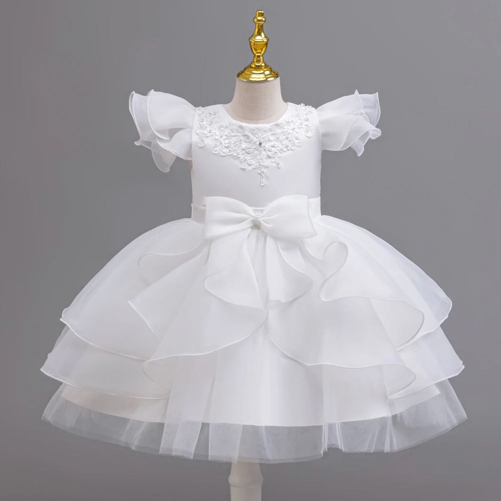 

Princess dress; evening dress; bow puffy dress; stage performance dress; hostess dress; flower girl dress; gauze dress