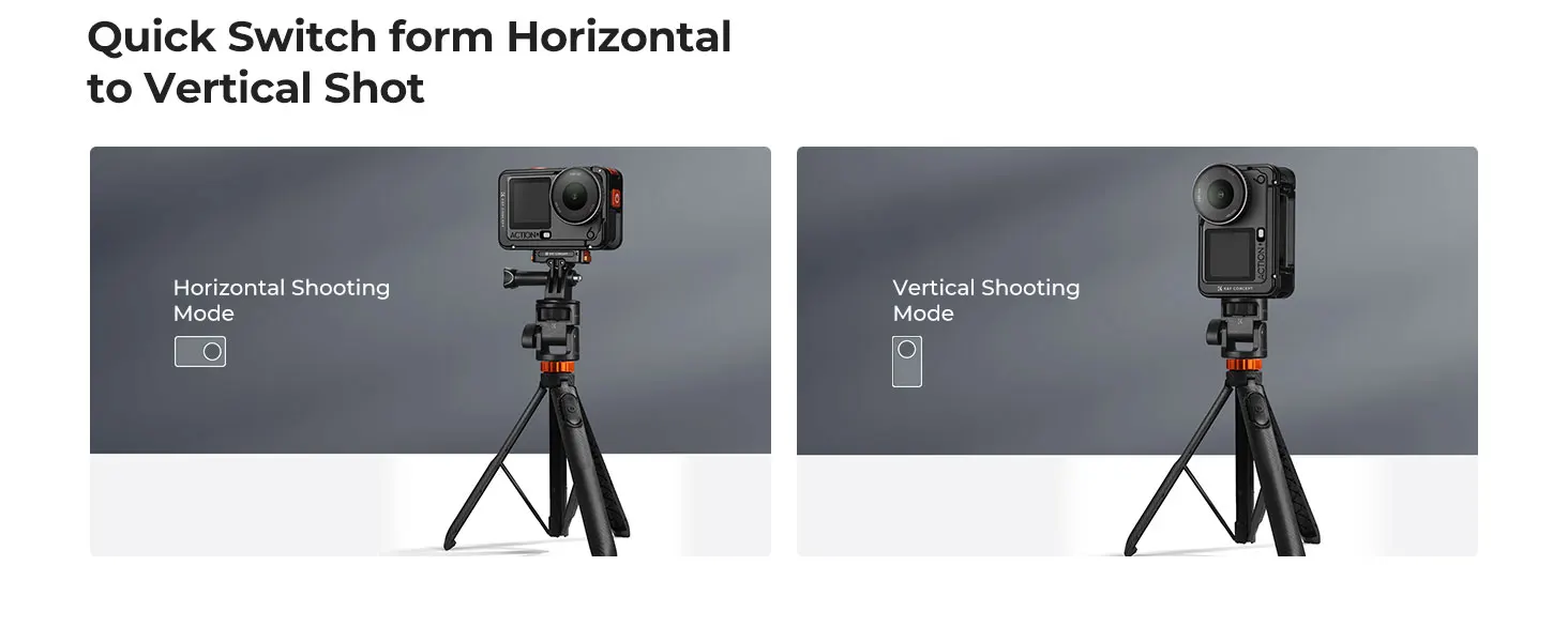 K&F CONCEPT Aluminium-Schutzmetallkäfig für DJI Osmo Action 6, werkzeuglose Schnellmontage, Cold Shoe, 1/4"-Gewinde, integrierte – Detail 3