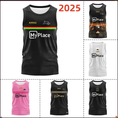 Penrith Panthers 2025 홈 / ANZAC 탱크탑 / Penrith Panthers 2025 대체 체육관 반바지 사이즈; S-5XL
