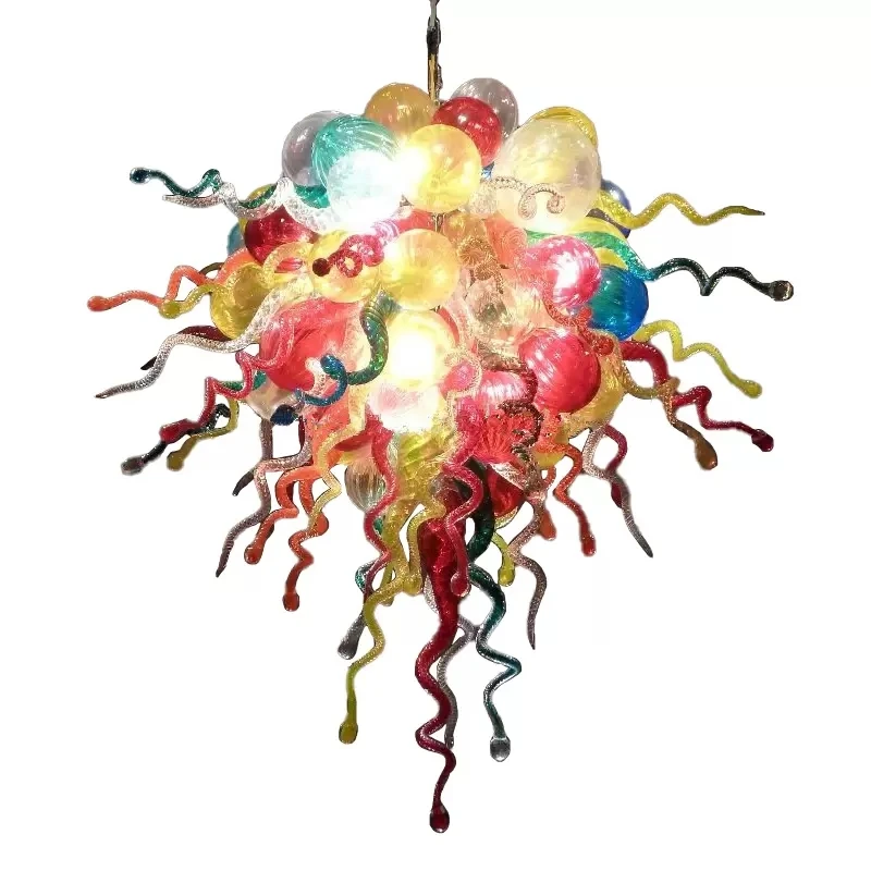 

Customizable home luxury decorative glass chandelier hand blown glass decoration