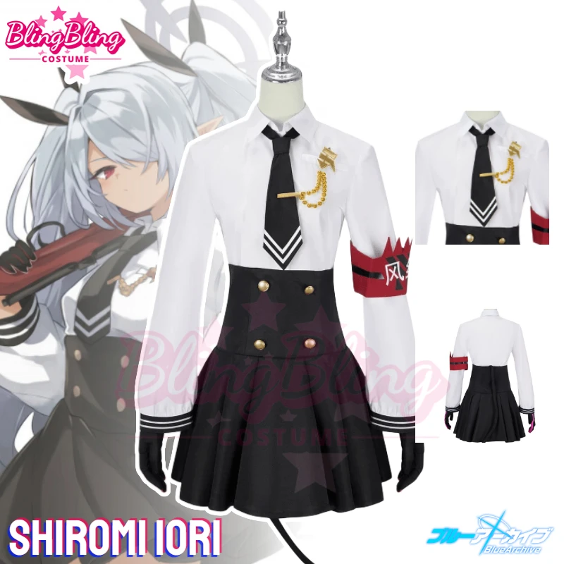 Blue Archive Shiromi Iori Cosplay Costume Game Blue Archive Shiromi Iori Cosplay JK Dress Party Uniform Hallowen Clothes