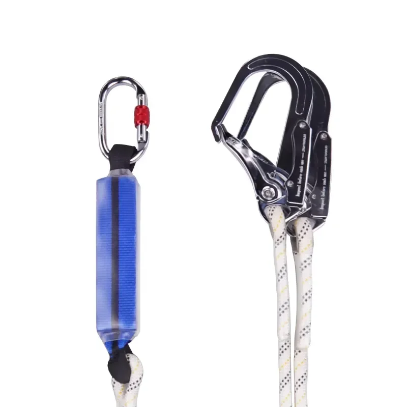 Fall Arrest Tool Dual Hook System Twist Rope Adjustable 1.5m-3.0m Work Positioning Restraint Lanyard Safety Rope