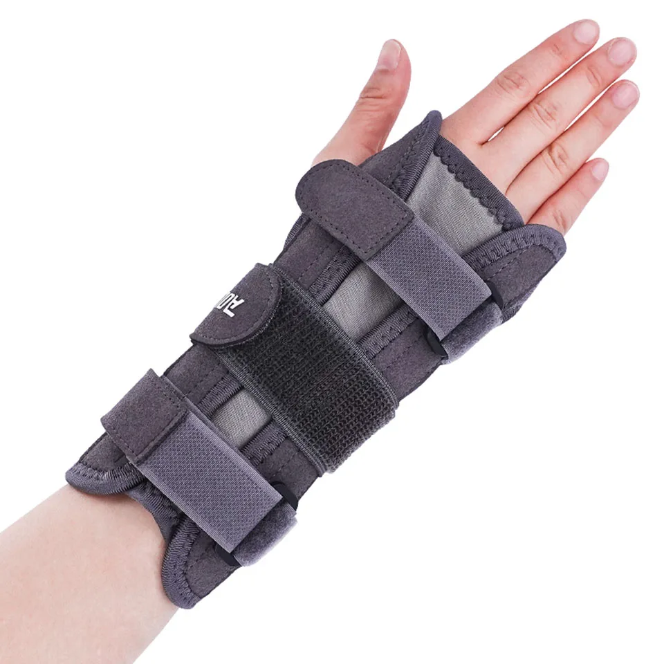 AOLIKES 1PCS Carpal Tunnel Wrist Brace Support with 3 Straps and Metal Splint Stabilizer - Helps Relieve Tendinitis Arthritis