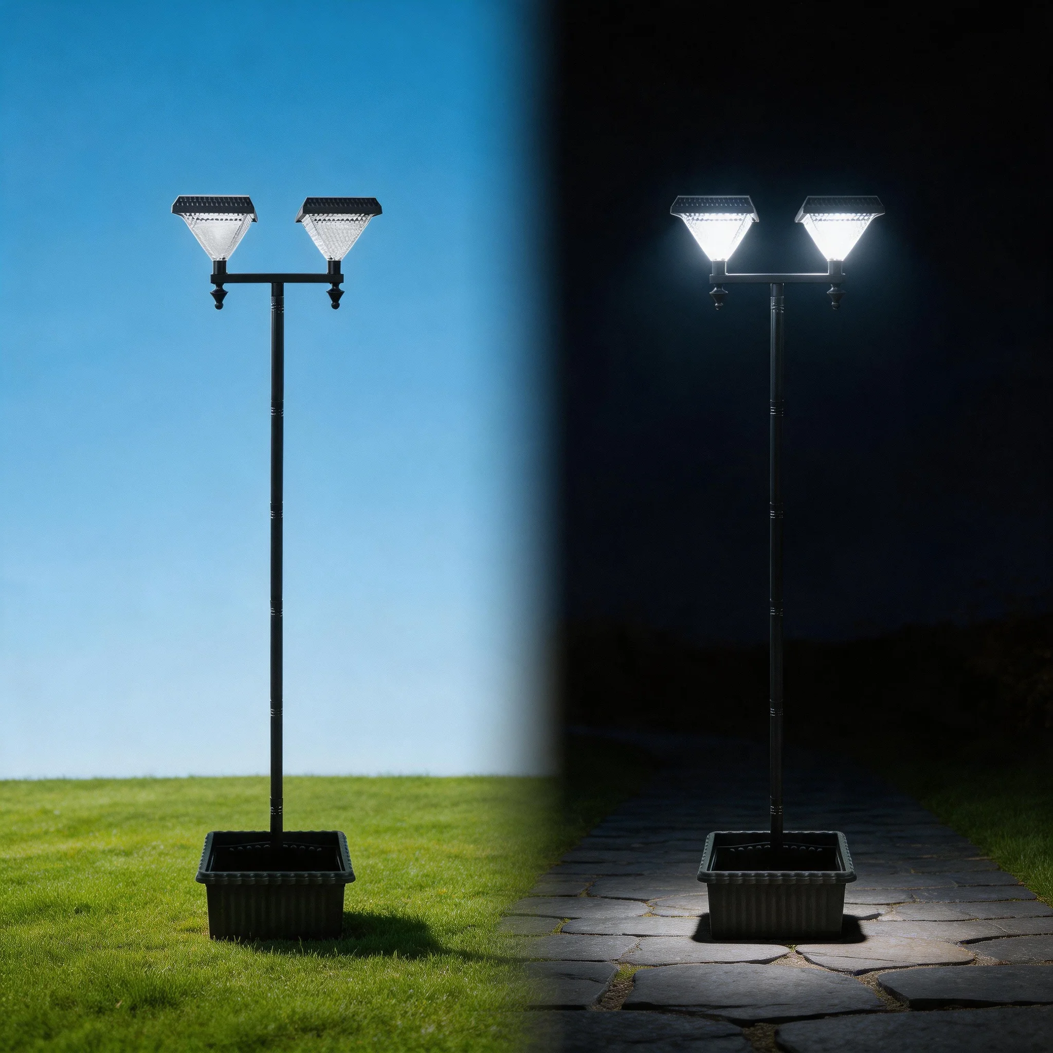 Outdoor Lighting Dusk To Dawn - Lampioni Solari da Esterno a Doppia
