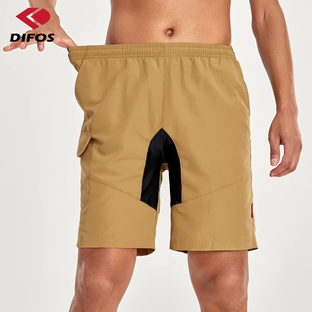 กางเกงขาสั้นปั่นจักรยานลำลองสำหรับผู้ชาย Difos ยืดหยุ่นสูง กางเกงขาสั้นปั่นจักรยาน ระบายอากาศได้ดี เหมาะสำหรับเดินป่า วิ่ง และเล่นกีฬา ปรับขนาดเอวได้