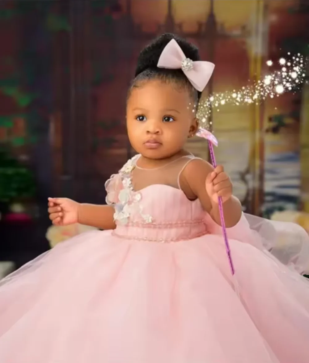 Розовое 3D цветочное платье без рукавов с цветочным узором для девочек на свадьбу, день рождения, вечерние, вечернее платье принцессы для первого причастия, настраиваемое платье Розовое 3D цветочное платье без рукавов с цветочным узором для девочек на свадьбу, день рождения, вечерние, вечернее платье принцессы для первого причастия, настраиваемое платье