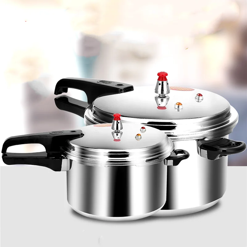 Aluminum Alloy Pressure Cooker Cooking Pot Anti-scald Handle Works on Electric Smooth-top Gas Ranges