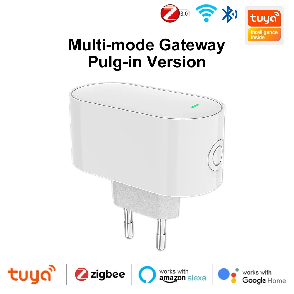 Tuya EU Plug Multi Mode ZigBee Bluetooth Gateway Hub Bridge Smart Life App Remote Controller Voice Control Alexa Google Home