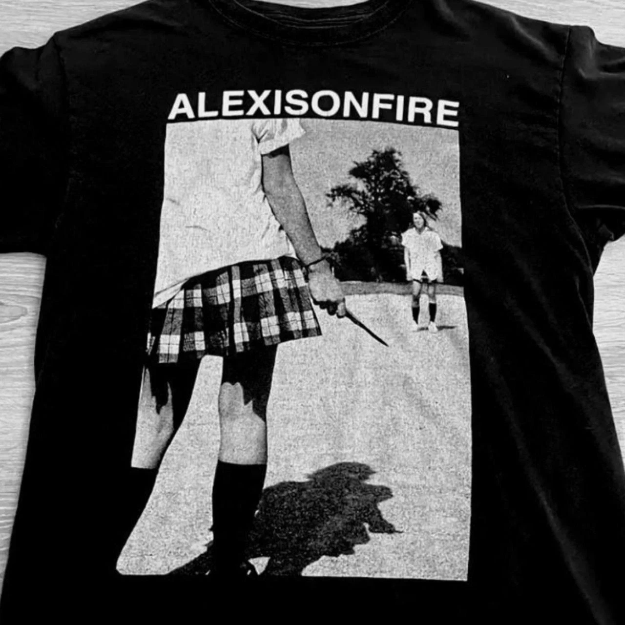 Vintage Post Hardcore Schoolgirl Knife Fight Graphic Tee Cotton Mens Womens T-Shirt Summer Streetwear