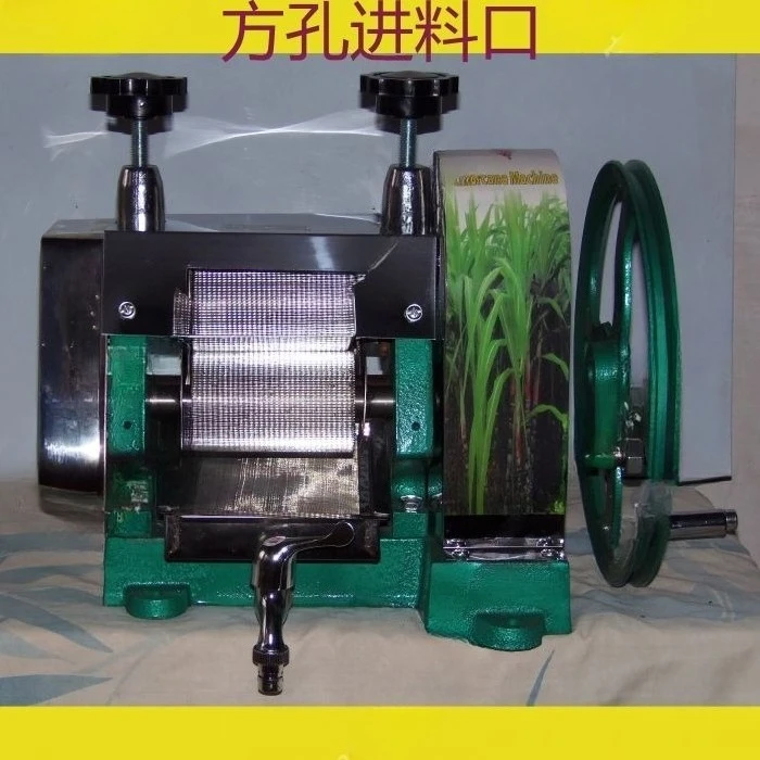 manual sugarcane ginger juicer, sugarcane press, commercial, household Stainless steel hand crank sugarcane machine,