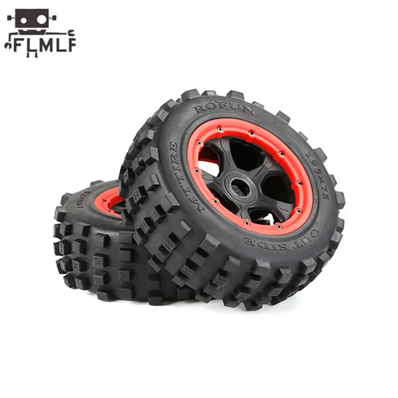 Rc Car Knobby Rear 195X80mm or Front 195X75mm Wheel Tire for 1/5 HPI ROFUN ROVAN KM BAJA 5T 5SC 5FT LOSI DBXL Truck Parts