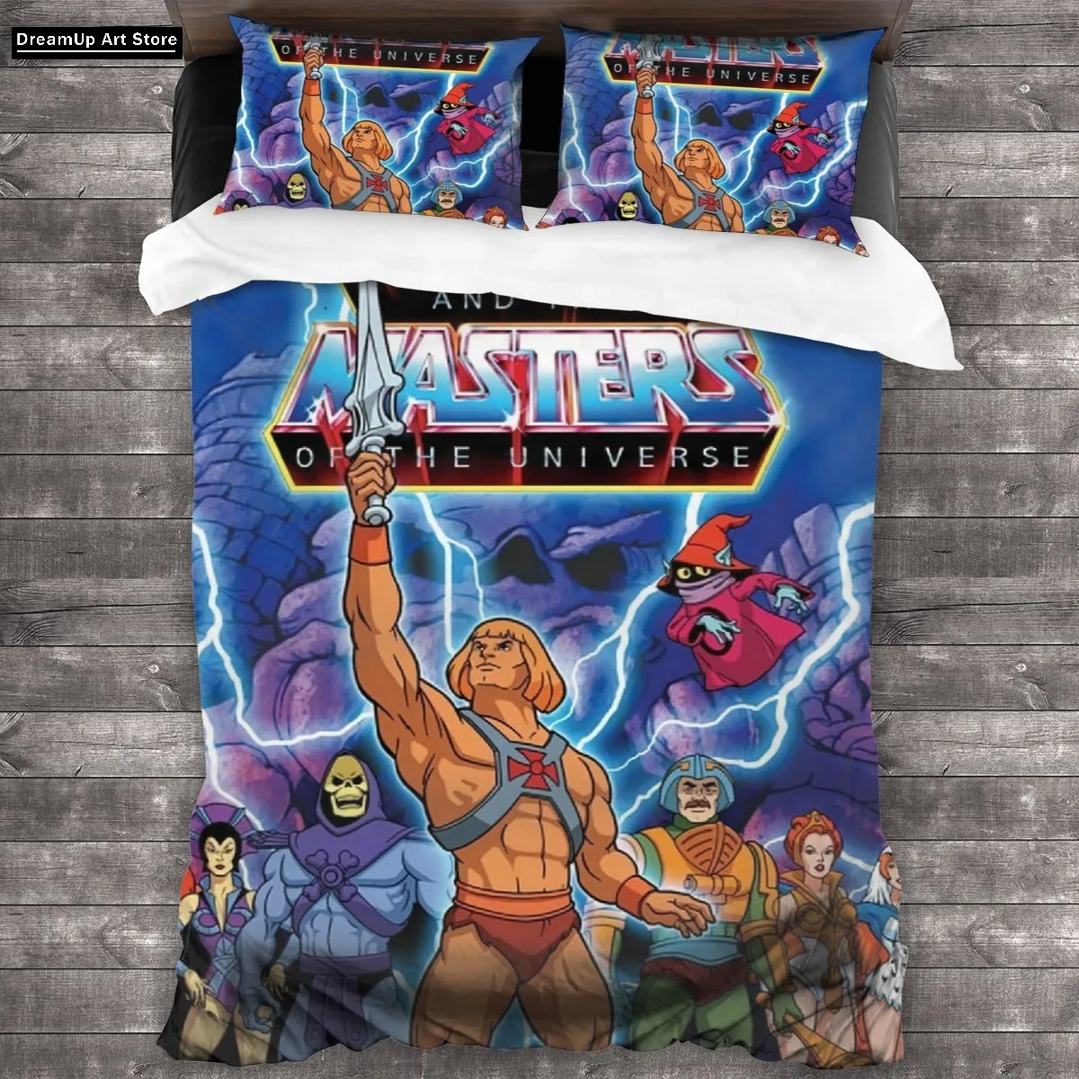 Anime He Man And The Masters Of The Universe Bedding Set Cute Quilt Cover Bed Cover With Pillowcase Twin Single Queen King Size