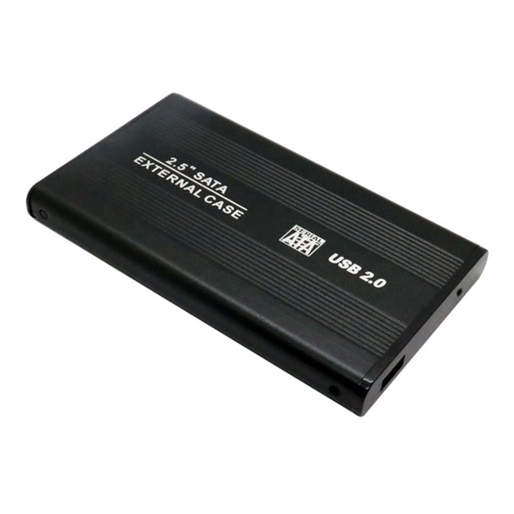 2.5 Inch USB 2.0 External Mobile Hard Disk Box SATA HDD Aluminum Alloy Solid State Hard Disk Box - Black