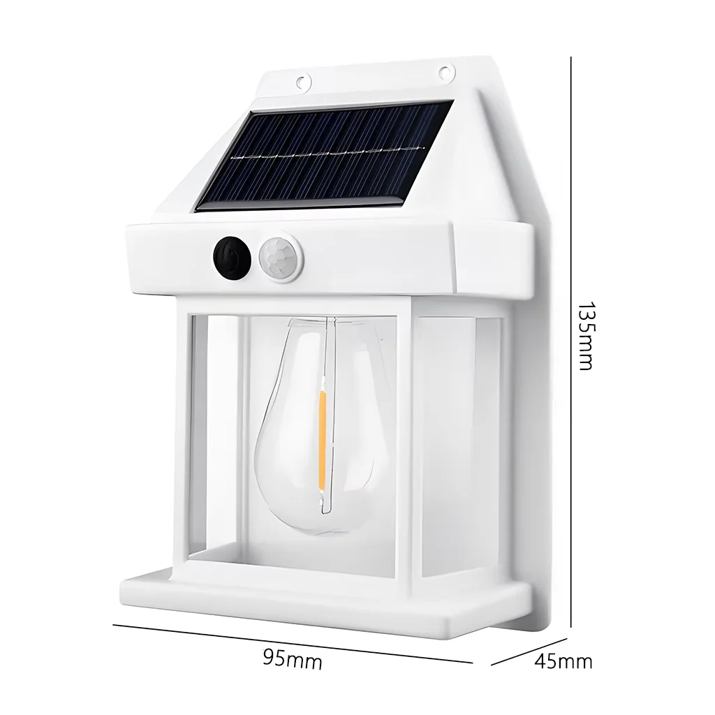 Zonne-buiten waterdichte LED-wandlamp Krachtige zonne-energielamp met lichtsensor voor tuin, erf, hek, huisdecoratie