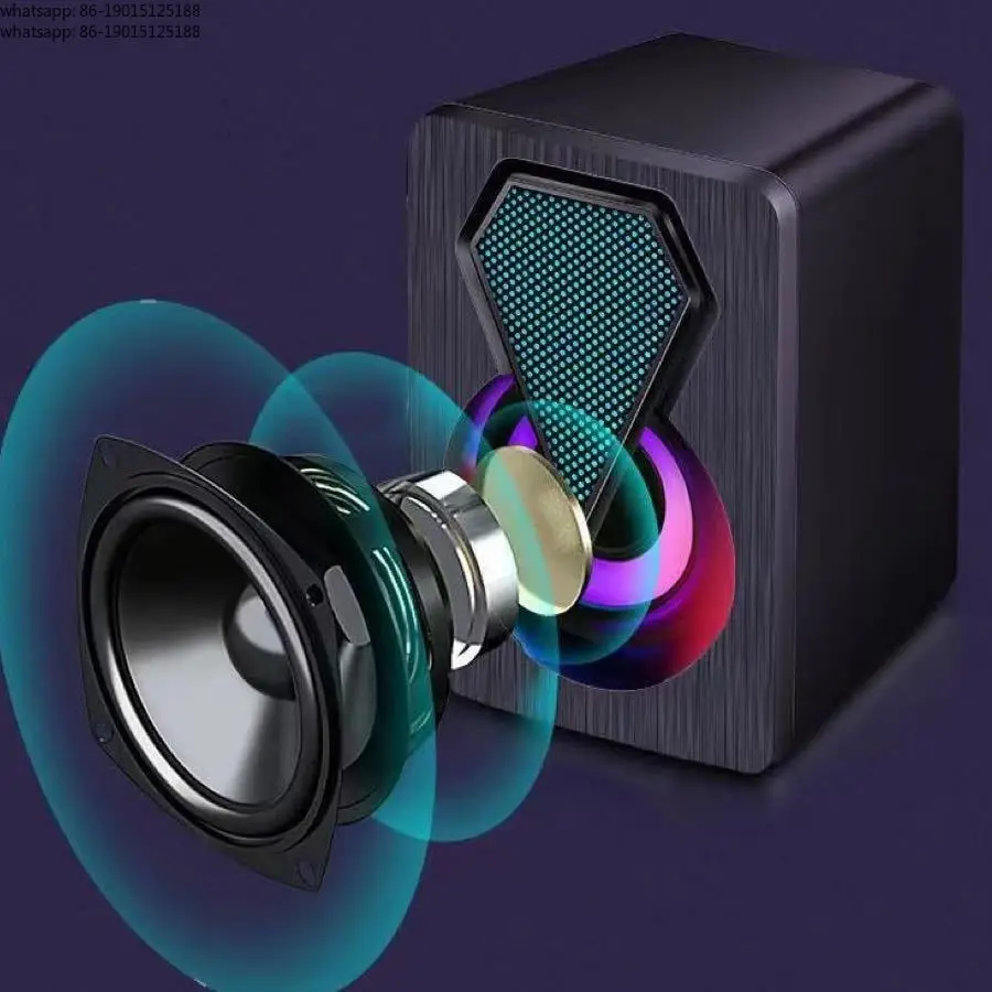Gamer PC Soundbox mit Stereo RGB Light 2.0 für Notebook-Computer