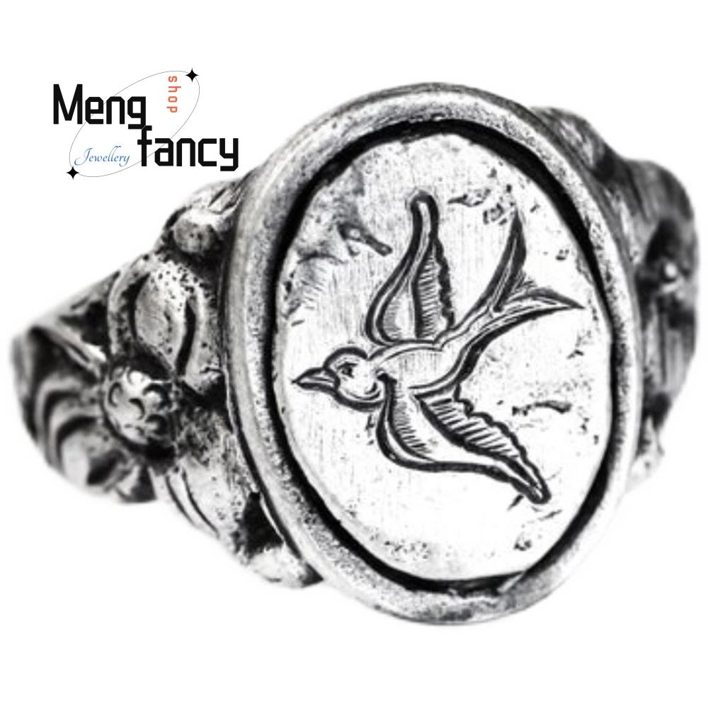 Retro Style Pattern Ring Handcrafted Band Original Design, Personalized And Trendy Ring Fashion Exquisite Elegant Jewelry Luxury