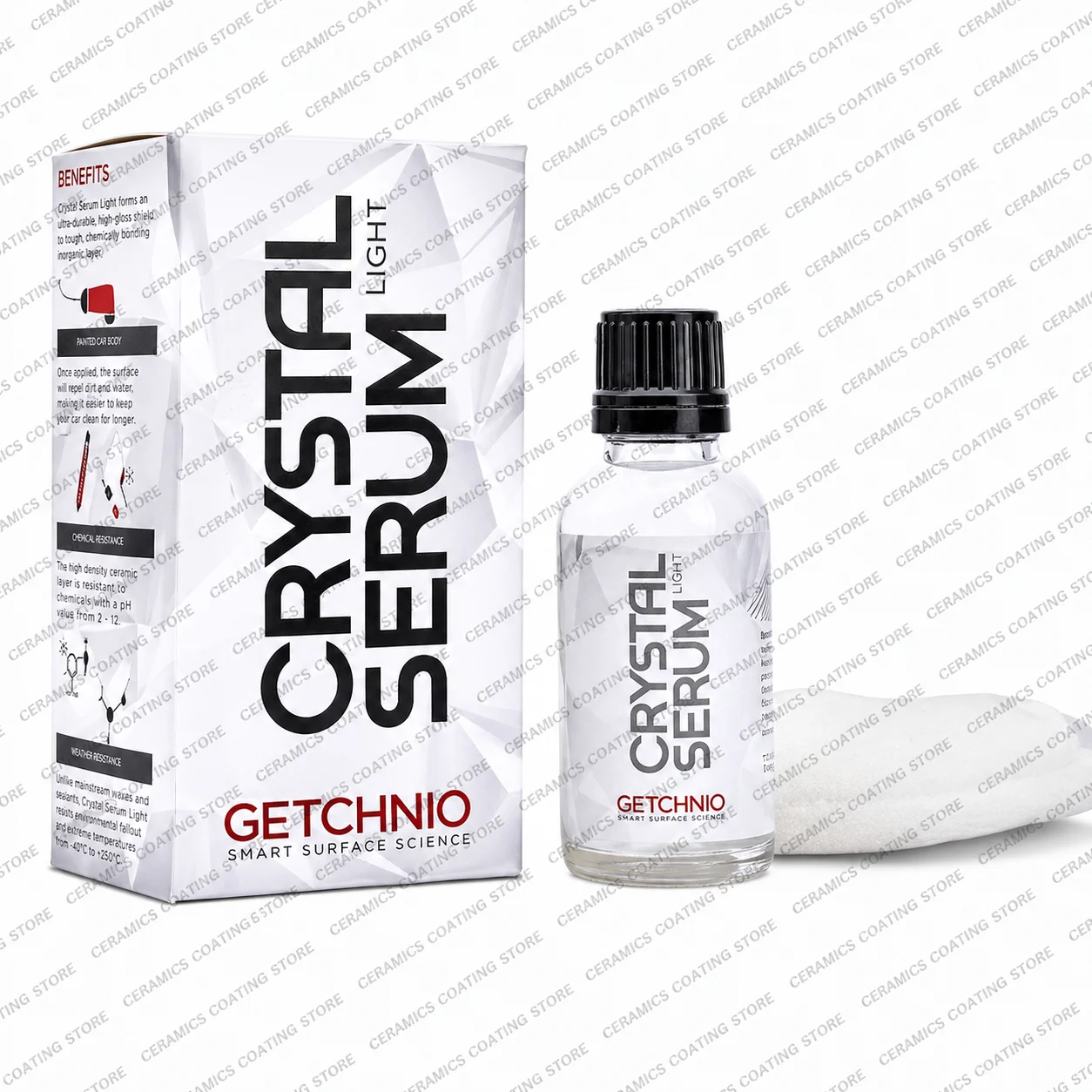 Revestimiento Cerámico Ligero Crystal Serum para Autos, Protege la Pintura del Vehículo, Alto Brillo, Fácil de Aplicar, 50ml, 5 Años de Durabilidad